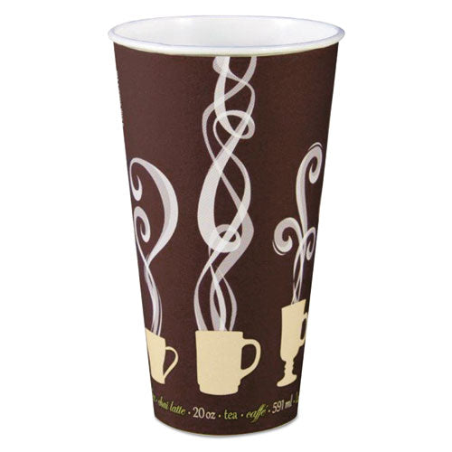 Image of SOLO® Thermoguard Insulated Paper Hot Cups, 20 oz, Steam Print Design, 600/Carton