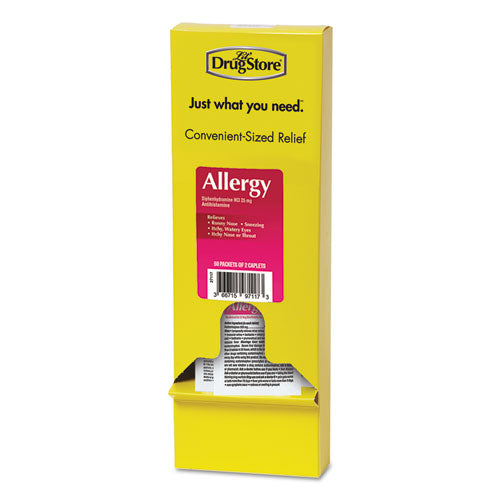 Image of Lil' Drugstore® Allergy Relief Tablets, Refill Pack, Two Tablets/packet, 50 Packets/box