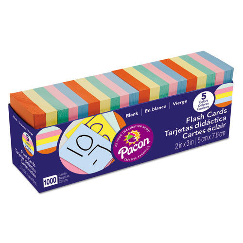 Image of Pacon® Blank Flash Card Dispenser Boxes, 2 X 3, Assorted, 1,000/pack