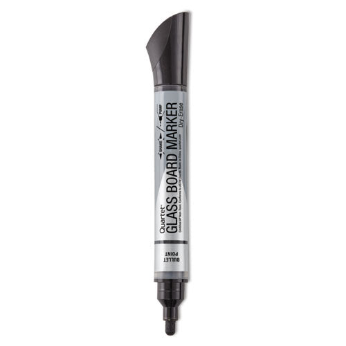 Image of Quartet® Premium Glass Board Dry Erase Marker, Broad Bullet Tip, Black, Dozen