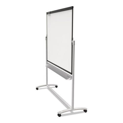 Image of Quartet® Prestige 2 Mobile Presentation Easel, 72" x 48", White Surface, Black/Gray Metal/Plastic Frame