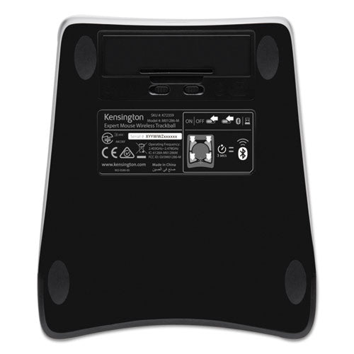 Image of Kensington® Expert Mouse Wireless Trackball, 2.4 Ghz Frequency/30 Ft Wireless Range, Left/right Hand Use, Black