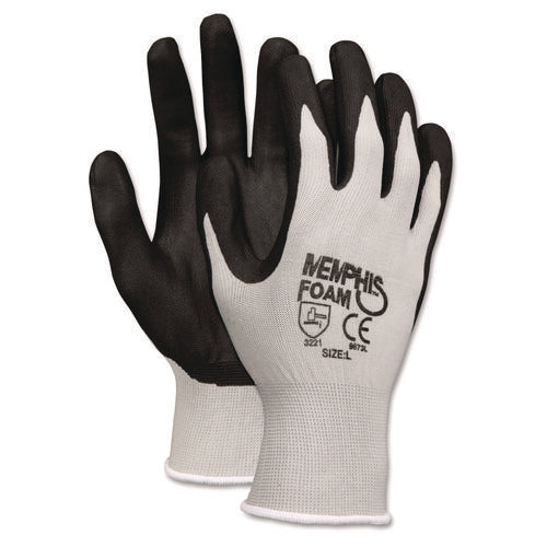 Image of MCR Safety Economy Foam Nitrile Gloves, X-Large, Gray/black, 12 Pairs