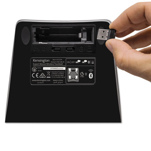 Image of Kensington® Expert Mouse Wireless Trackball, 2.4 Ghz Frequency/30 Ft Wireless Range, Left/right Hand Use, Black