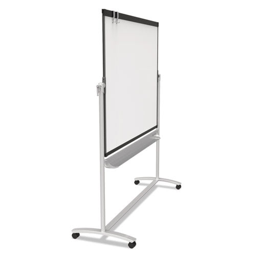 Image of Quartet® Prestige 2 Mobile Presentation Easel, 72" x 48", White Surface, Black/Gray Metal/Plastic Frame