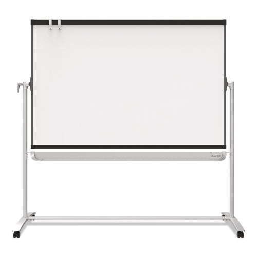 Image of Quartet® Prestige 2 Mobile Presentation Easel, 72" x 48", White Surface, Black/Gray Metal/Plastic Frame