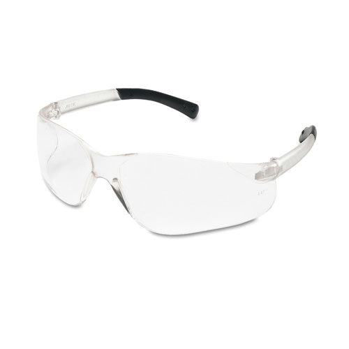 Image of MCR Safety Bearkat Safety Glasses, Wraparound, Black Frame/clear Lens, 12/box