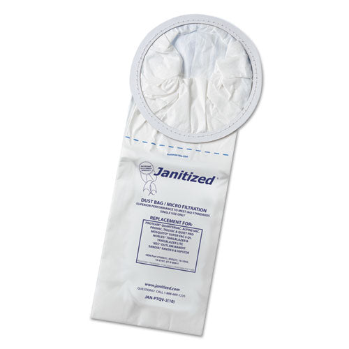 Image of Janitized® Vacuum Filter Bags Designed to Fit ProTeam 6 qt QuarterVac, 100/Carton