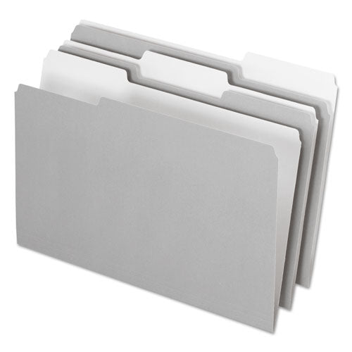 Image of Pendaflex® Interior File Folders, 1/3-Cut Tabs: Assorted, Legal Size, Gray, 100/Box