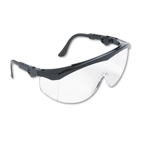 Image of MCR Safety Tomahawk Wraparound Safety Glasses, Black Nylon Frame, Clear Lens, 12/box
