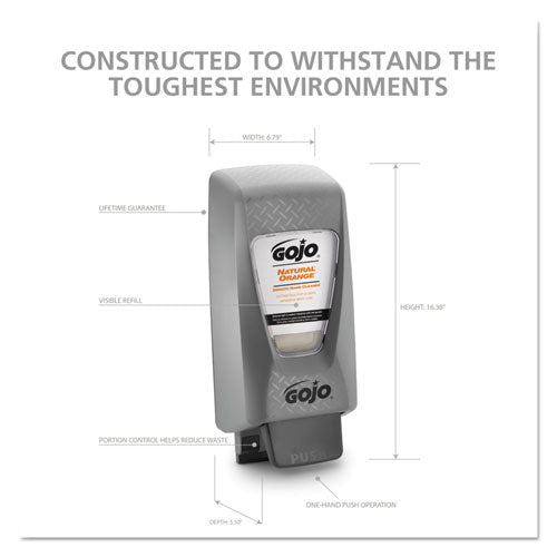 Image of GOJO® Pro 2,000 Hand Soap Dispenser, 2,000 Ml, 7.06 X 5.9 X 17.2, Black