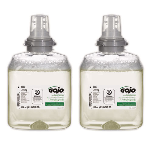 Image of GOJO® Tfx Green Certified Foam Hand Cleaner Refill, Unscented, 1,200 Ml, 2/carton