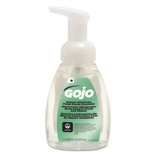 Image of GOJO® Green Certified Foam Soap, Fragrance-Free, 7.5 oz, 6/Carton