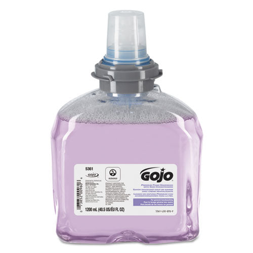 Image of GOJO® TFX Luxury Foam Hand Wash Refill, Cranberry Scent, 1,200 mL, 2/Carton