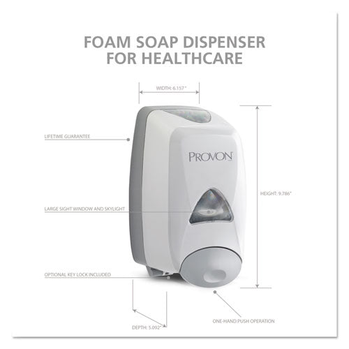 Image of PROVON® Fmx-12t Foam Soap Dispenser, 1,250 Ml, 6.25 X 5.12 X 9.88, Dove Gray