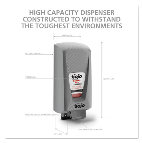 Image of GOJO® Pro 5000 Hand Soap Dispenser, 5,000 Ml, 9.31 X 7.6 X 21.2, Gray