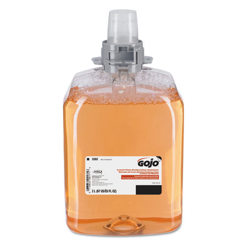 Image of GOJO® Luxury Foam Antibacterial Handwash Refill, Fresh Fruit Scent, 2,000 mL, 2/Carton