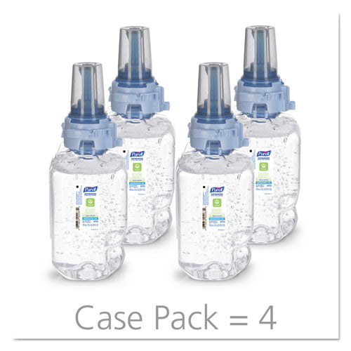 Image of PURELL® Advanced Hand Sanitizer Green Certified Gel Refill, For ADX-7 Dispensers, 700 mL, Fragrance-Free, 4/Carton