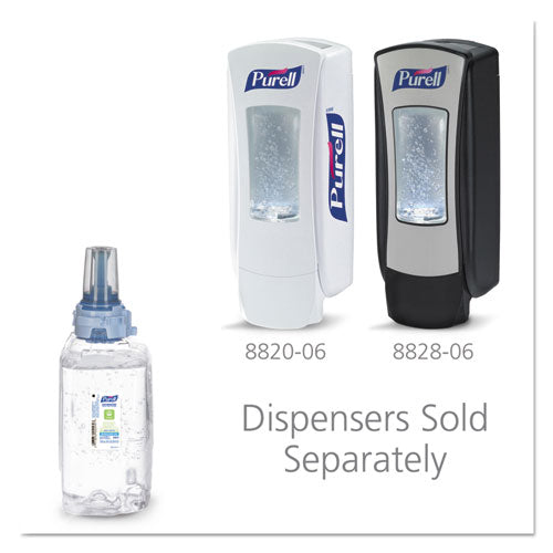Image of PURELL® Advanced Hand Sanitizer Green Certified Gel Refill, For ADX-12 Dispensers, 1,200 mL, Fragrance-Free, 3/Carton
