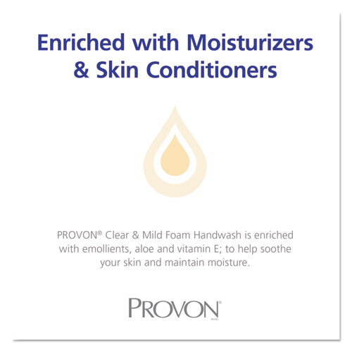 Image of PROVON® Clear and Mild Foam Hand Wash Refill, Unscented, 700 mL, 4/Carton