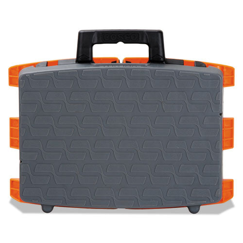 Image of Cosco® Folding Step Stool, 1-Step, 300 Lb Capacity, 8.5" Working Height, Orange/gray