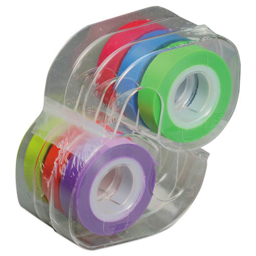 Image of LEE Removable Highlighter Tape, 0.5" x 720", Assorted, 6/Pack