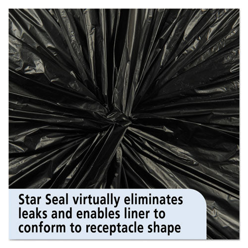 Image of Stout® by Envision Total Recycled Content Plastic Trash Bags, 65 gal, 1.5 mil, 50" x 51", Black/Brown, 100/Carton