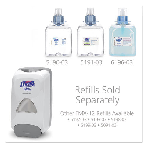 Image of PURELL® FMX-12 Foam Hand Sanitizer Dispenser, 1,000 mL/1,200 mL Refill, 6.6 x 5.13 x 11, Gray