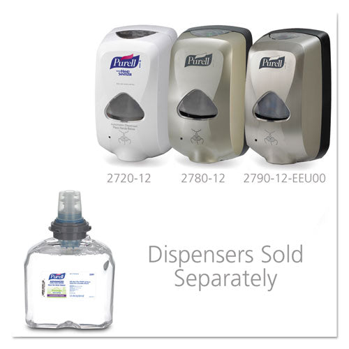 Image of PURELL® Advanced Hand Sanitizer Green Certified TFX Refill, Foam, 1,200 mL, Fragrance-Free, 2/Carton