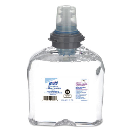 Image of PURELL® Advanced Hand Sanitizer E3-Rated Foam, 1,200 mL Refill, Fragrance-Free, 2/Carton