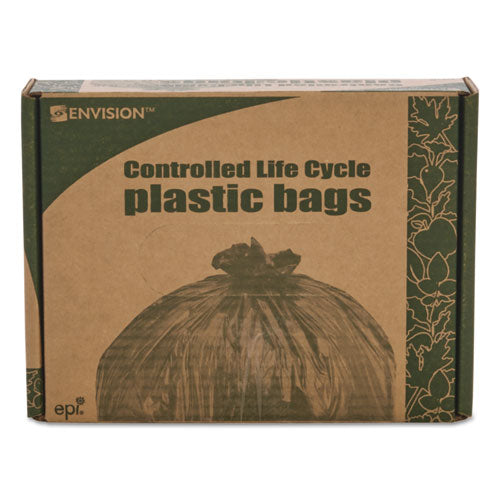 Image of Stout® by Envision Controlled Life-Cycle Plastic Trash Bags, 13 Gal, 0.7 Mil, 24" X 30", White, 120/box