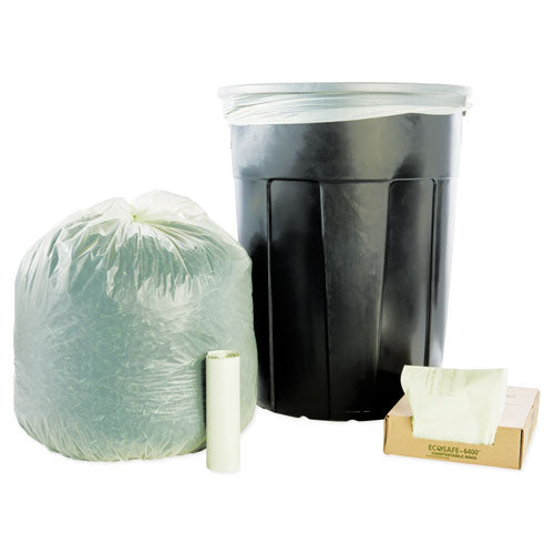 Image of Stout® by Envision Ecosafe-6400 Bags, 30 Gal, 1.1 Mil, 30" X 39", Green, 48/box