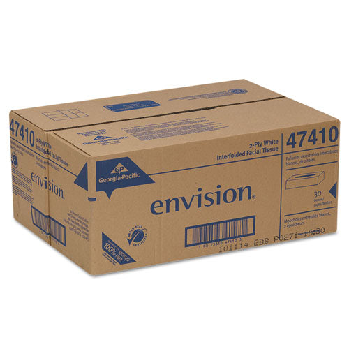 Image of Georgia Pacific® Professional Facial Tissue, 2-Ply, White, 100 Sheets/box, 30 Boxes/carton