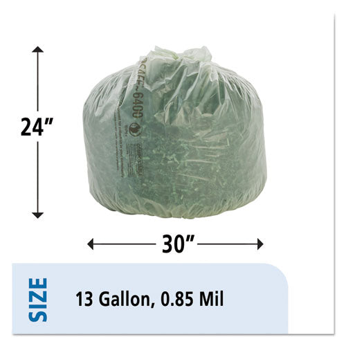 Image of Stout® by Envision Ecosafe-6400 Bags, 13 Gal, 0.85 Mil, 24" X 30", Green, 45/box