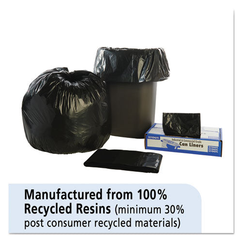 Image of Stout® by Envision Total Recycled Content Plastic Trash Bags, 30 gal, 1.3 mil, 30" x 39", Black/Brown, 100/Carton