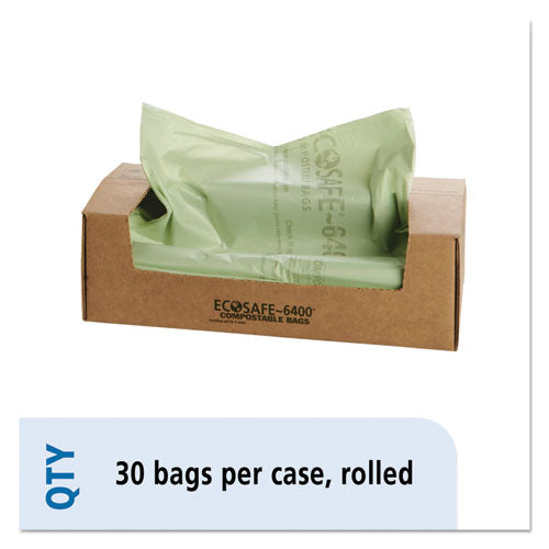 Image of Stout® by Envision Ecosafe-6400 Bags, 64 Gal, 0.85 Mil, 48" X 60", Green, 30/box
