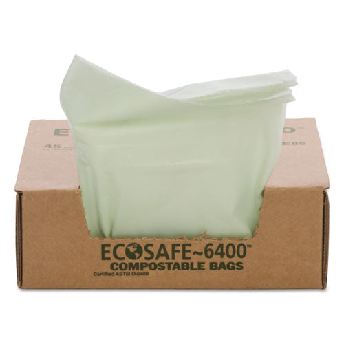 Image of Stout® by Envision Ecosafe-6400 Bags, 13 Gal, 0.85 Mil, 24" X 30", Green, 45/box