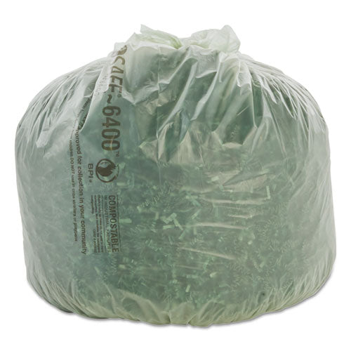 Image of Stout® by Envision Ecosafe-6400 Bags, 13 Gal, 0.85 Mil, 24" X 30", Green, 45/box