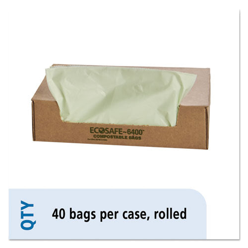 Image of Stout® by Envision Ecosafe-6400 Bags, 48 Gal, 0.85 Mil, 42" X 48", Green, 40/box