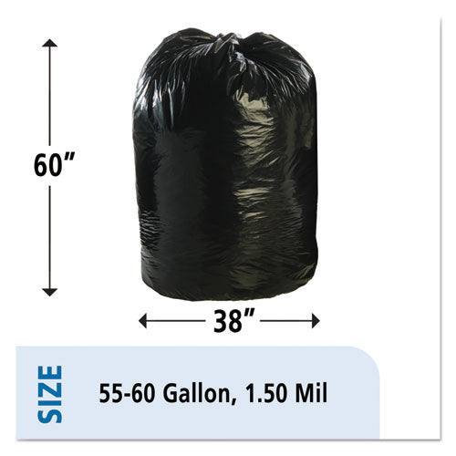 Image of Stout® by Envision Total Recycled Content Plastic Trash Bags, 60 gal, 1.5 mil, 38" x 60", Black/Brown, 100/Carton