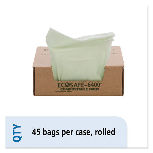 Image of Stout® by Envision Ecosafe-6400 Bags, 13 Gal, 0.85 Mil, 24" X 30", Green, 45/box