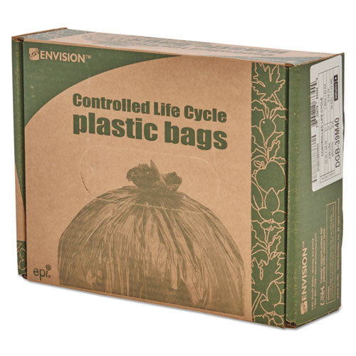 Image of Stout® by Envision Controlled Life-Cycle Plastic Trash Bags, 30 Gal, 0.8 Mil, 30" X 36", Brown, 60/box