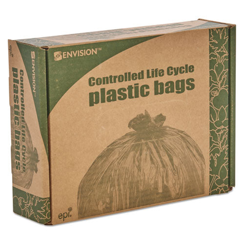 Image of Stout® by Envision Controlled Life-Cycle Plastic Trash Bags, 30 Gal, 0.8 Mil, 30" X 36", Brown, 60/box