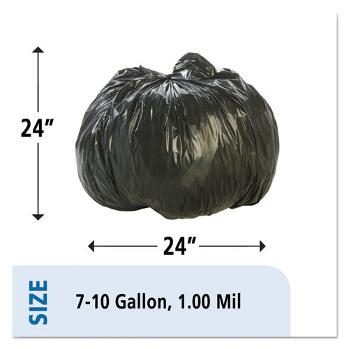Image of Stout® by Envision Total Recycled Content Plastic Trash Bags, 10 gal, 1 mil, 24" x 24", Black/Brown, 250/Carton