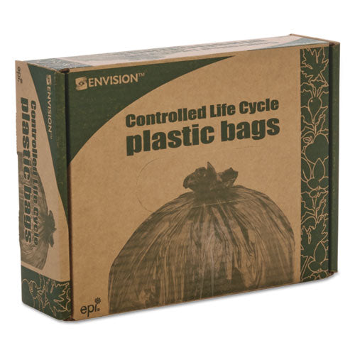 Image of Stout® by Envision Controlled Life-Cycle Plastic Trash Bags, 13 Gal, 0.7 Mil, 24" X 30", White, 120/box