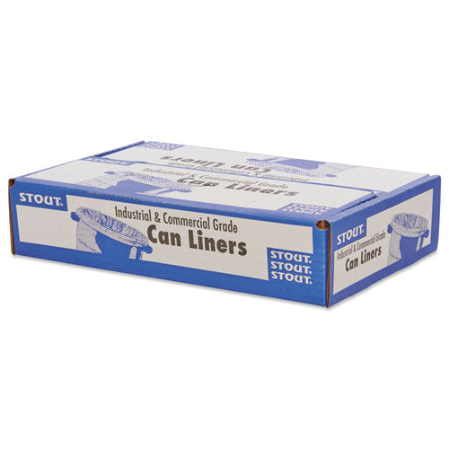 Image of Stout® by Envision Total Recycled Content Plastic Trash Bags, 56 gal, 1.5 mil, 43" x 49", Black/Brown, 100/Carton