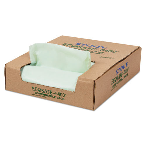 Image of Stout® by Envision Ecosafe-6400 Bags, 30 Gal, 1.1 Mil, 30" X 39", Green, 48/box
