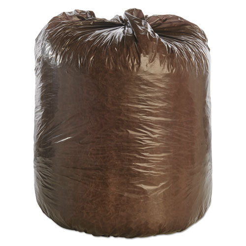 Image of Stout® by Envision Controlled Life-Cycle Plastic Trash Bags, 30 Gal, 0.8 Mil, 30" X 36", Brown, 60/box