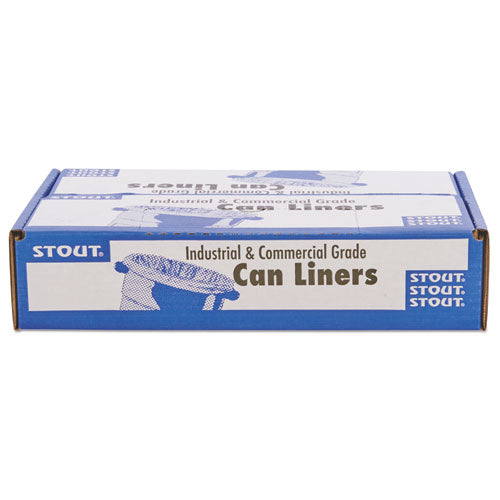 Image of Stout® by Envision Total Recycled Content Plastic Trash Bags, 56 gal, 1.5 mil, 43" x 49", Black/Brown, 100/Carton
