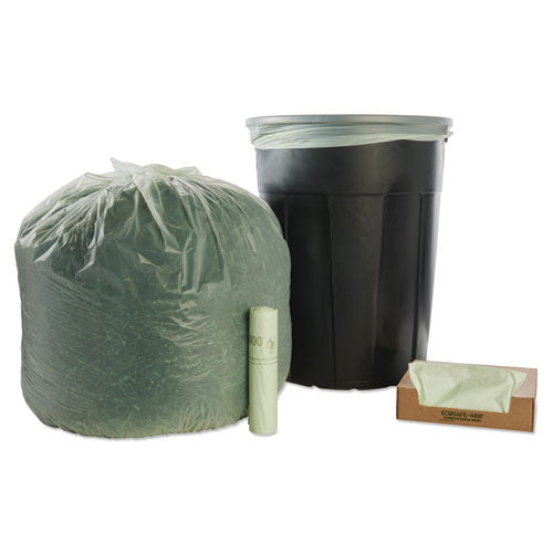 Image of Stout® by Envision Ecosafe-6400 Bags, 48 Gal, 0.85 Mil, 42" X 48", Green, 40/box